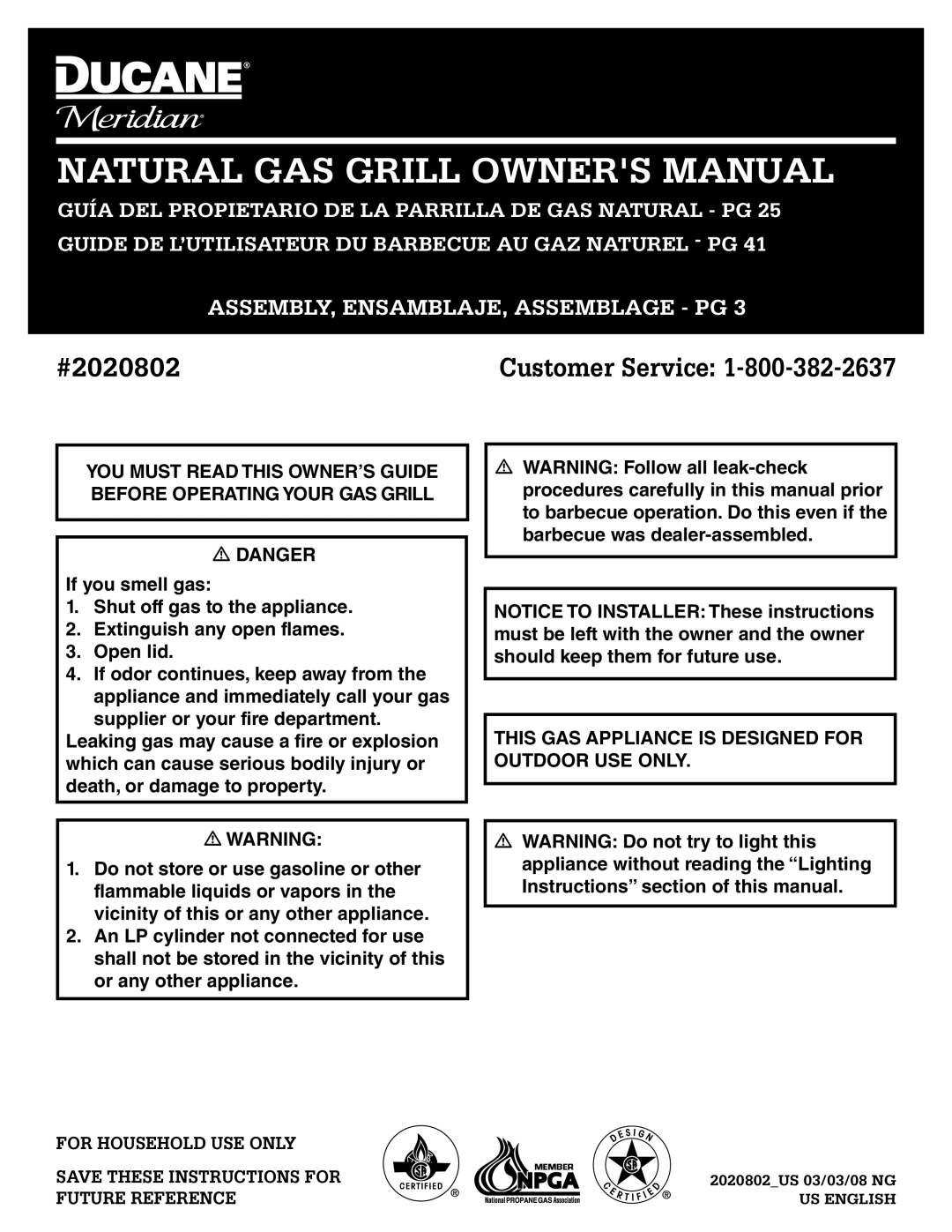 Ducane owner manual #2020802 