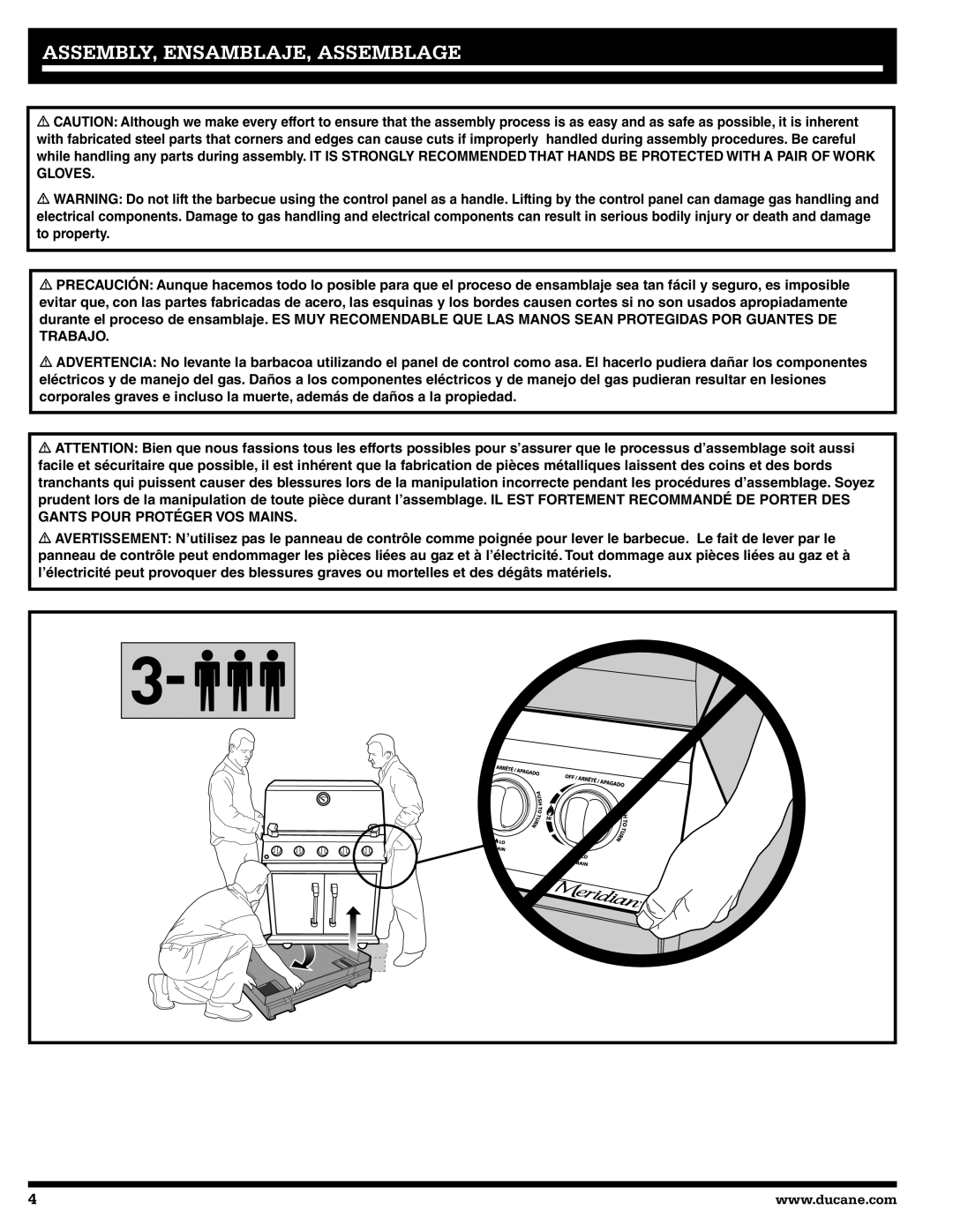 Ducane 2020805 owner manual ASSEMBLY, ENSAMBLAJE, Assemblage 