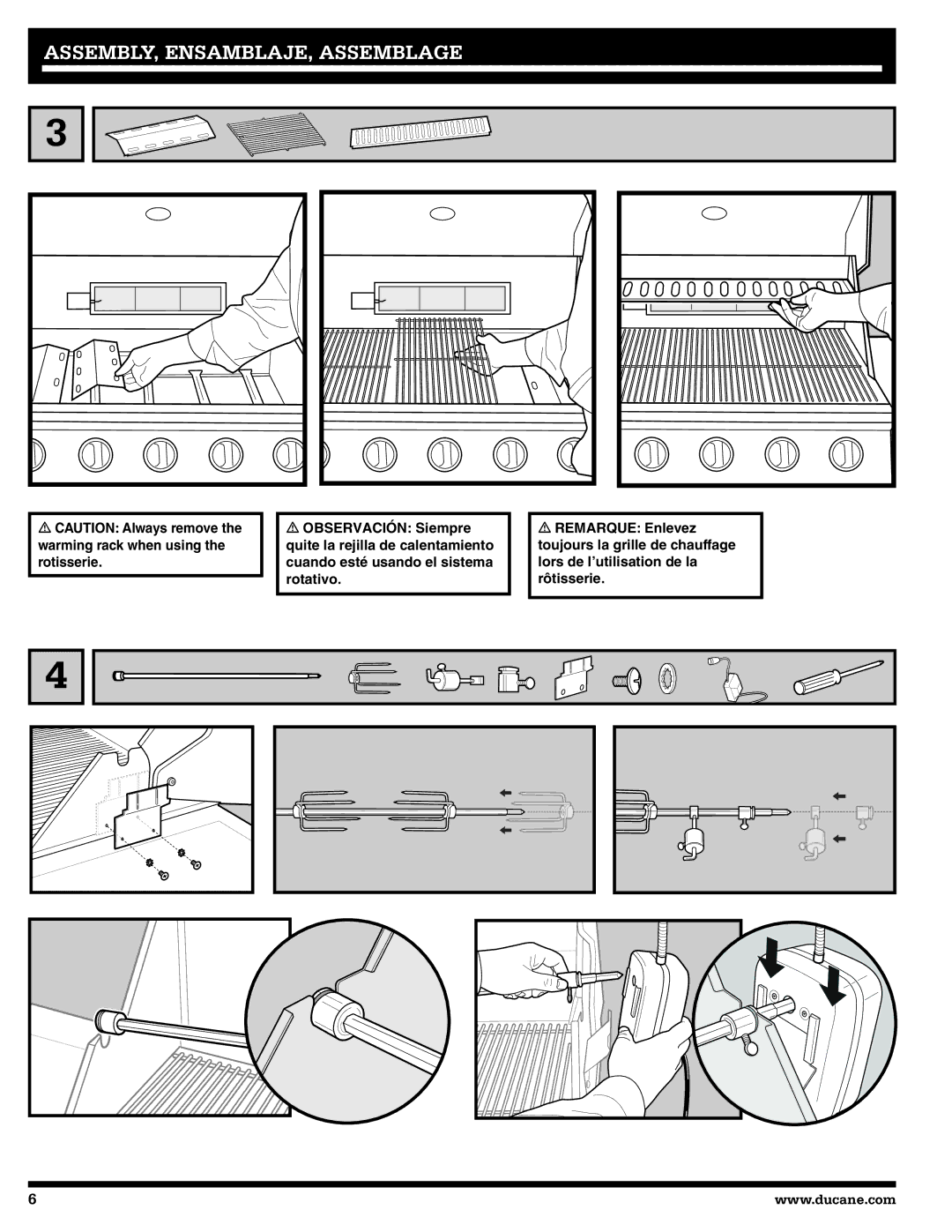 Ducane 2020806 owner manual ASSEMBLY, ENSAMBLAJE, Assemblage 