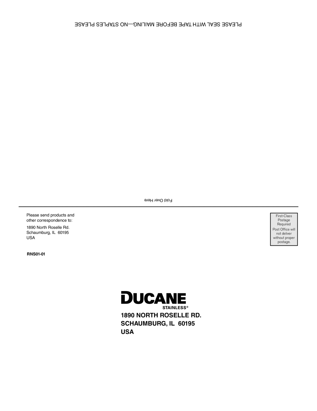 Ducane 20529916, 1605NG owner manual North Roselle RD. SCHAUMBURG, IL 60195 USA 