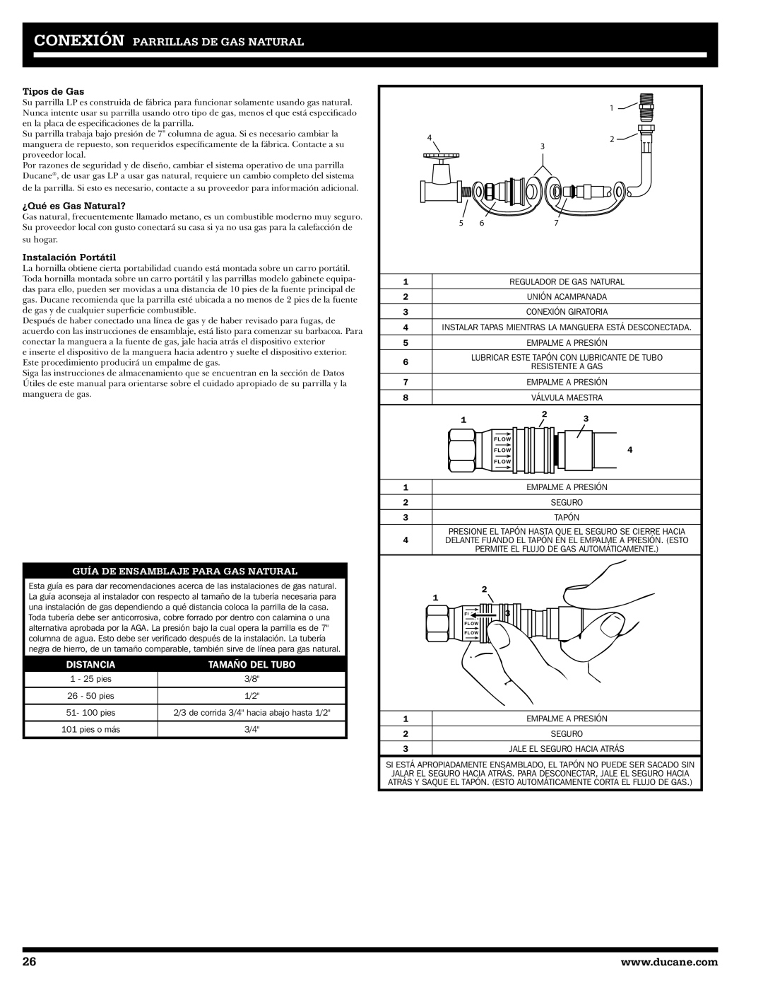 Ducane 20529917 owner manual Tipos de Gas, ¿Qué es Gas Natural?, Instalación Portátil 