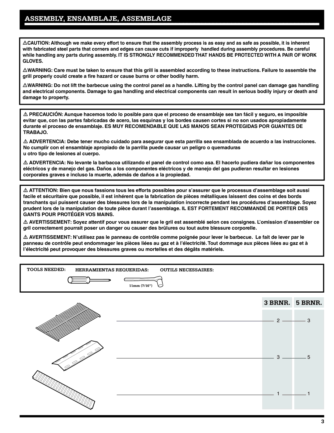 Ducane 20529917 owner manual ASSEMBLY, ENSAMBLAJE, Assemblage 