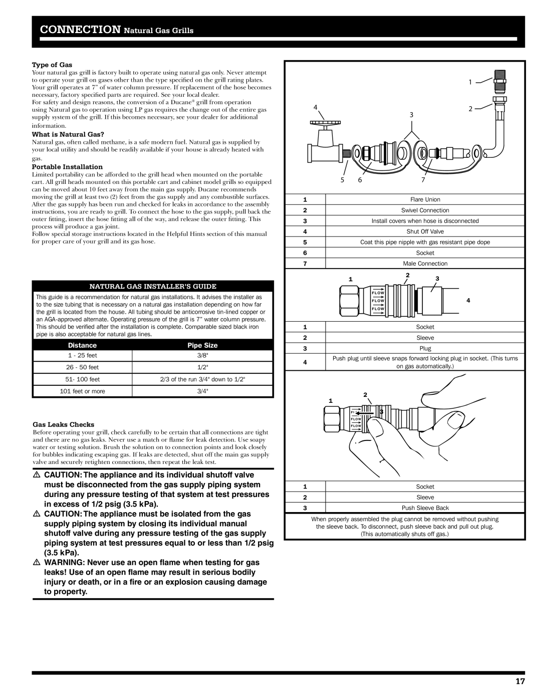 Ducane 27010357 owner manual Type of Gas, What is Natural Gas?, Portable Installation, Gas Leaks Checks 