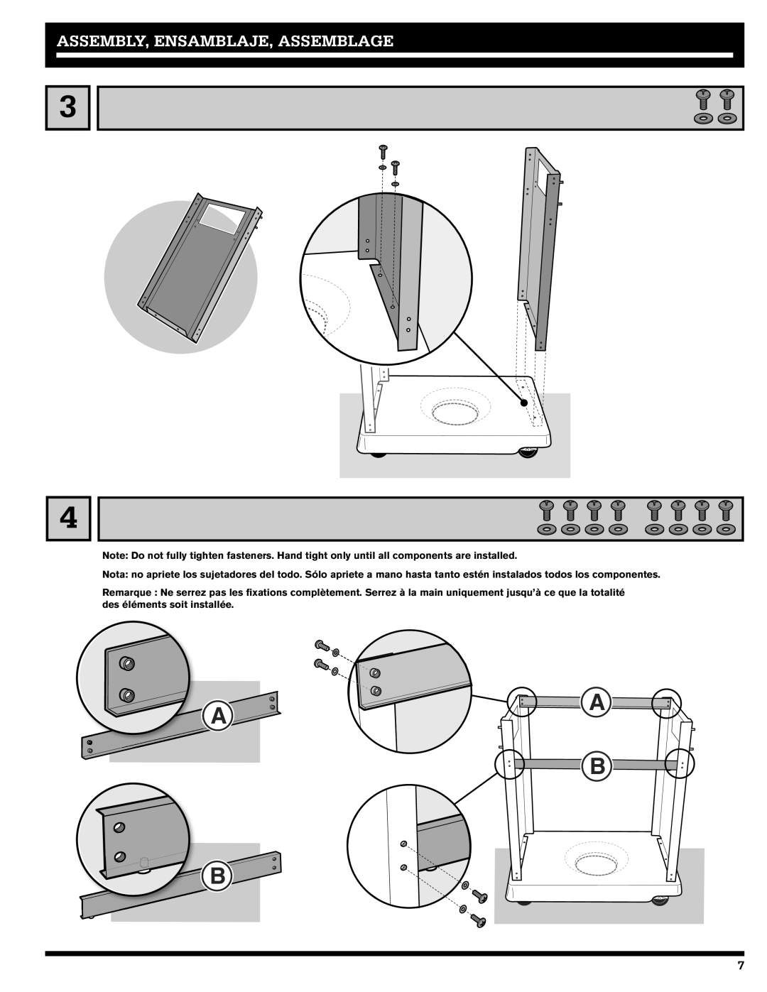 Ducane 31-3200 owner manual ASSEMBLY, ENSAMBLAJE, Assemblage 