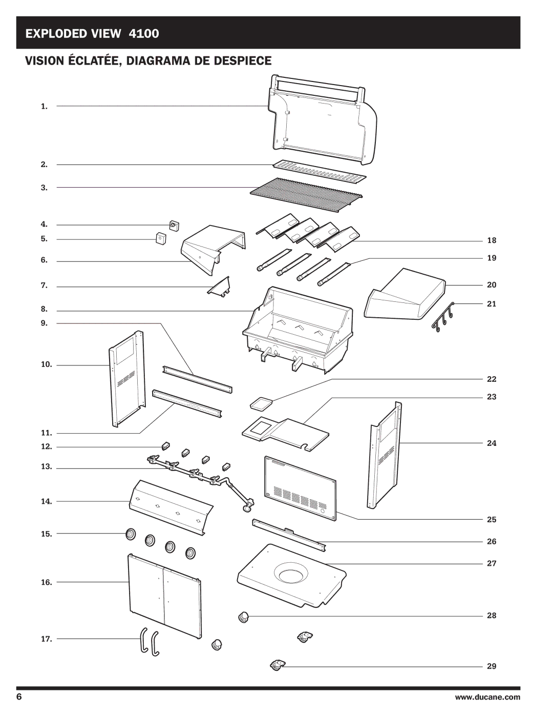 Ducane 3100 owner manual Exploded View 