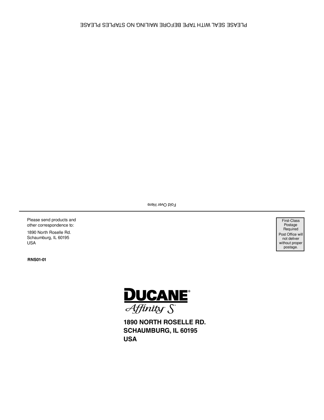 Ducane 3200, 5200 owner manual North Roselle RD. SCHAUMBURG, IL 60195 USA 