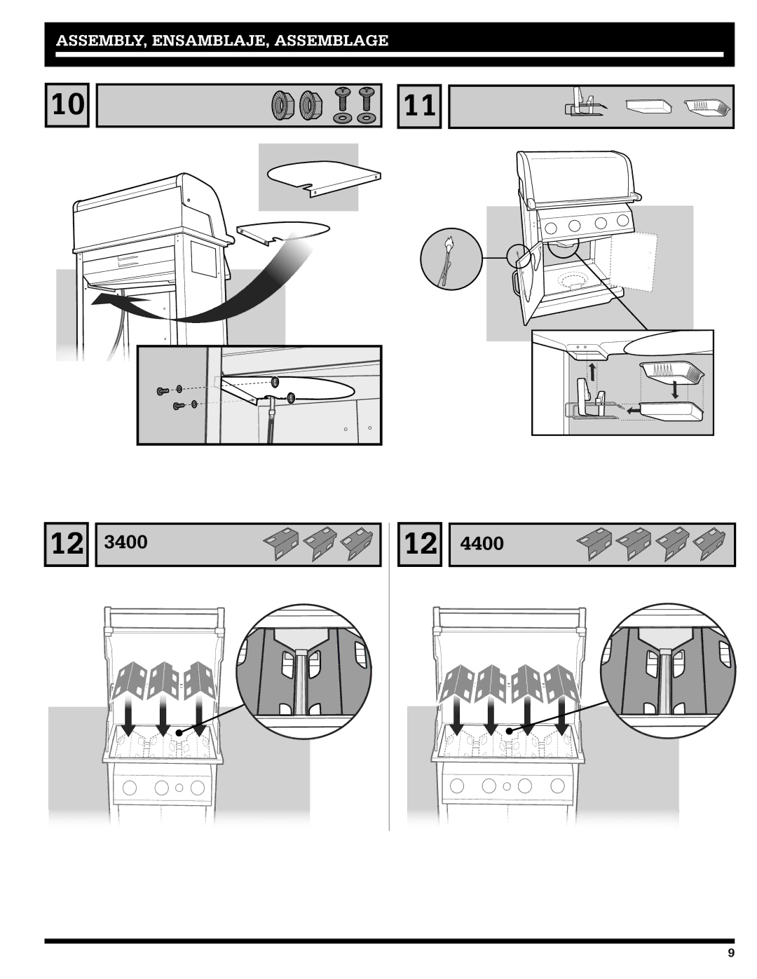 Ducane 3400 owner manual ASSEMBLY, ENSAMBLAJE, Assemblage 