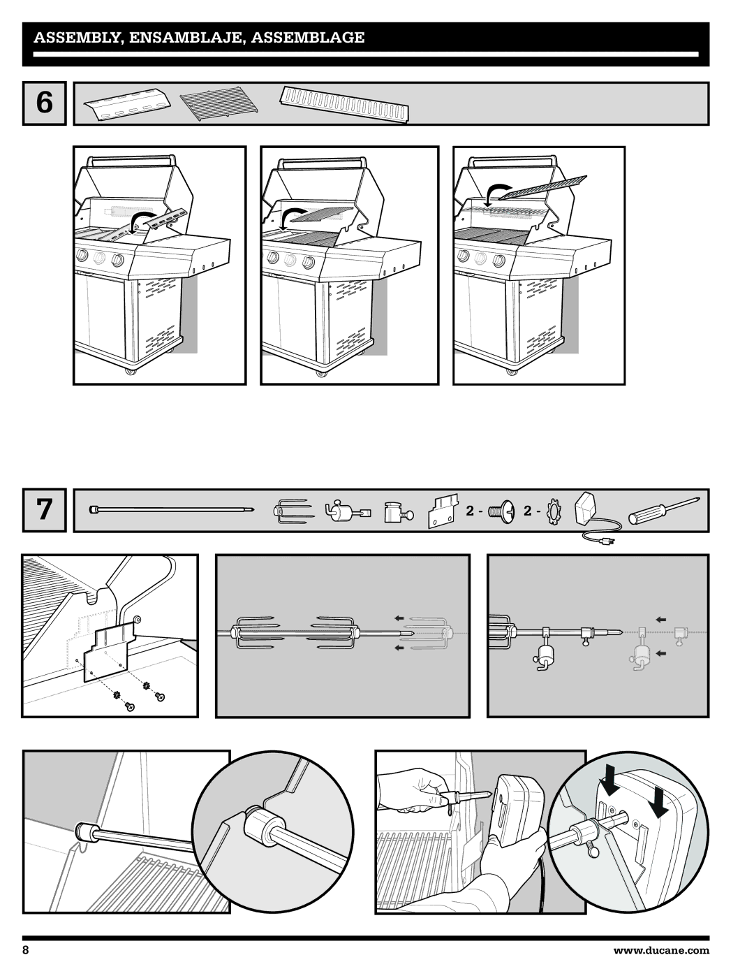 Ducane 3400 owner manual ASSEMBLY, ENSAMBLAJE, Assemblage 