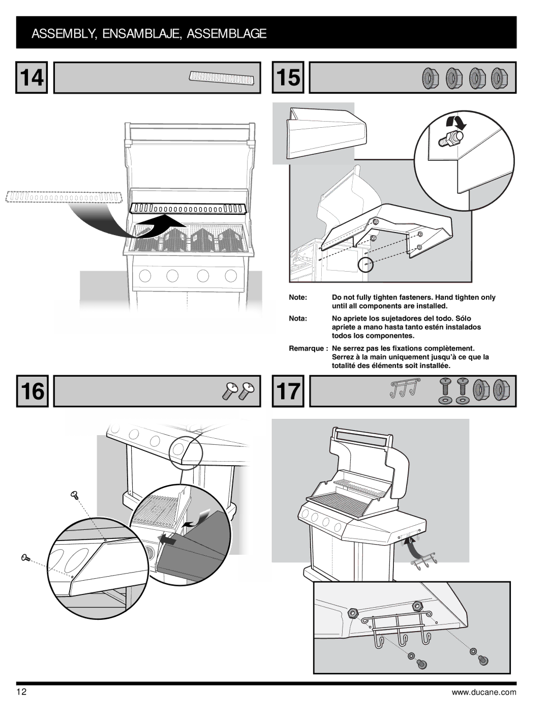 Ducane 3400 owner manual Until all components are installed 