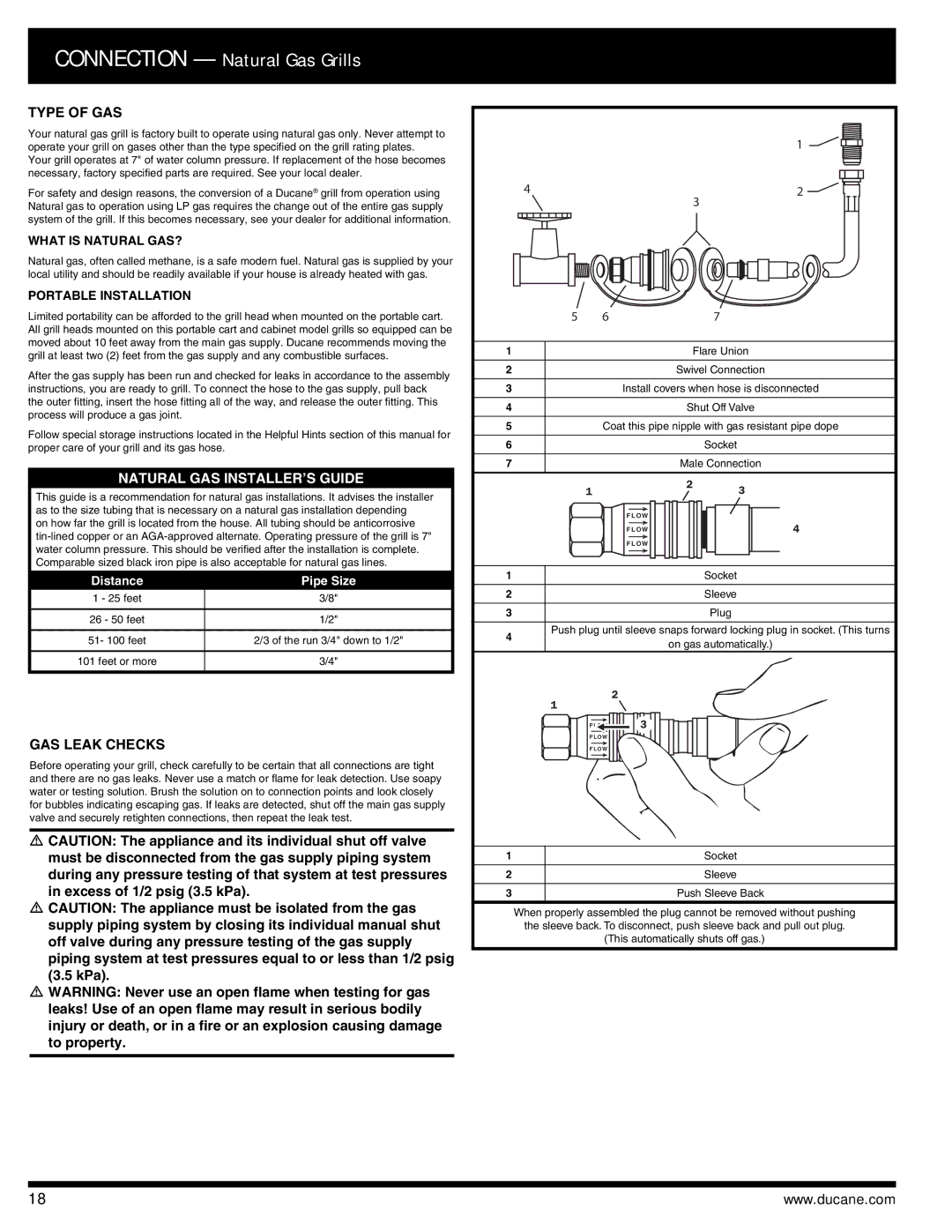 Ducane 3400 owner manual Type of GAS, GAS Leak Checks, What is Natural GAS?, Portable Installation 