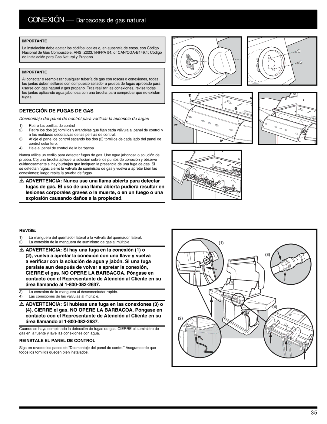 Ducane 3400 owner manual Revise, Reinstale EL Panel DE Control 