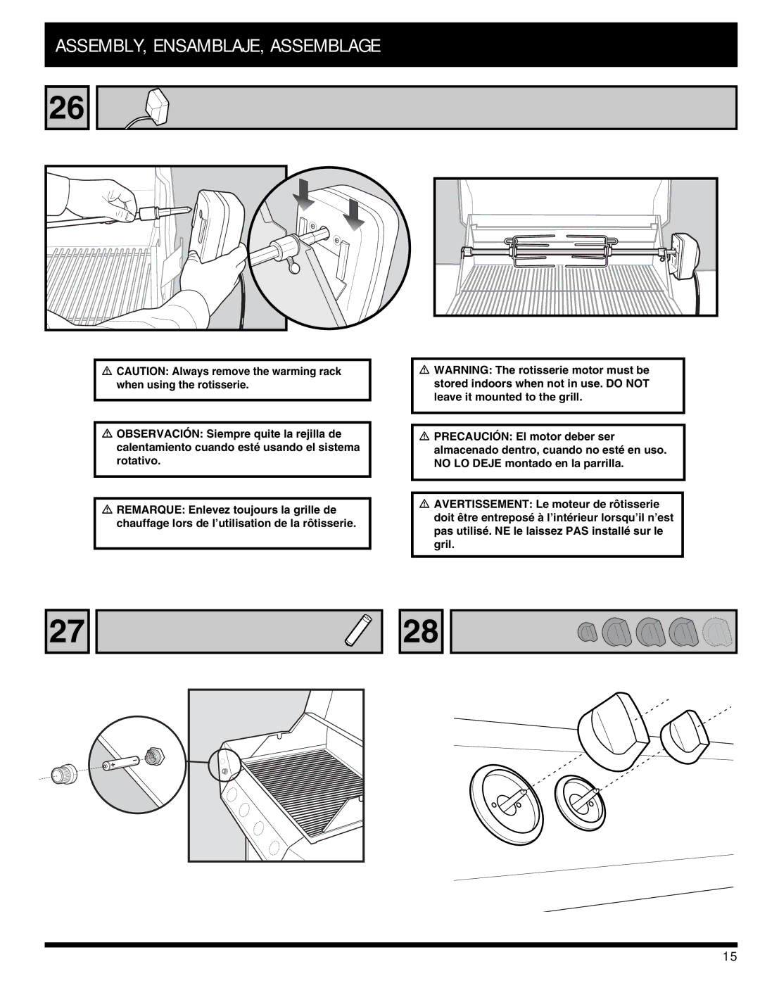 Ducane 3400 owner manual ASSEMBLY, ENSAMBLAJE, Assemblage 