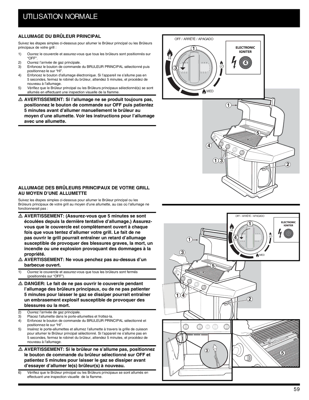 Ducane 3400 owner manual Allumage DU Brûleur Principal 