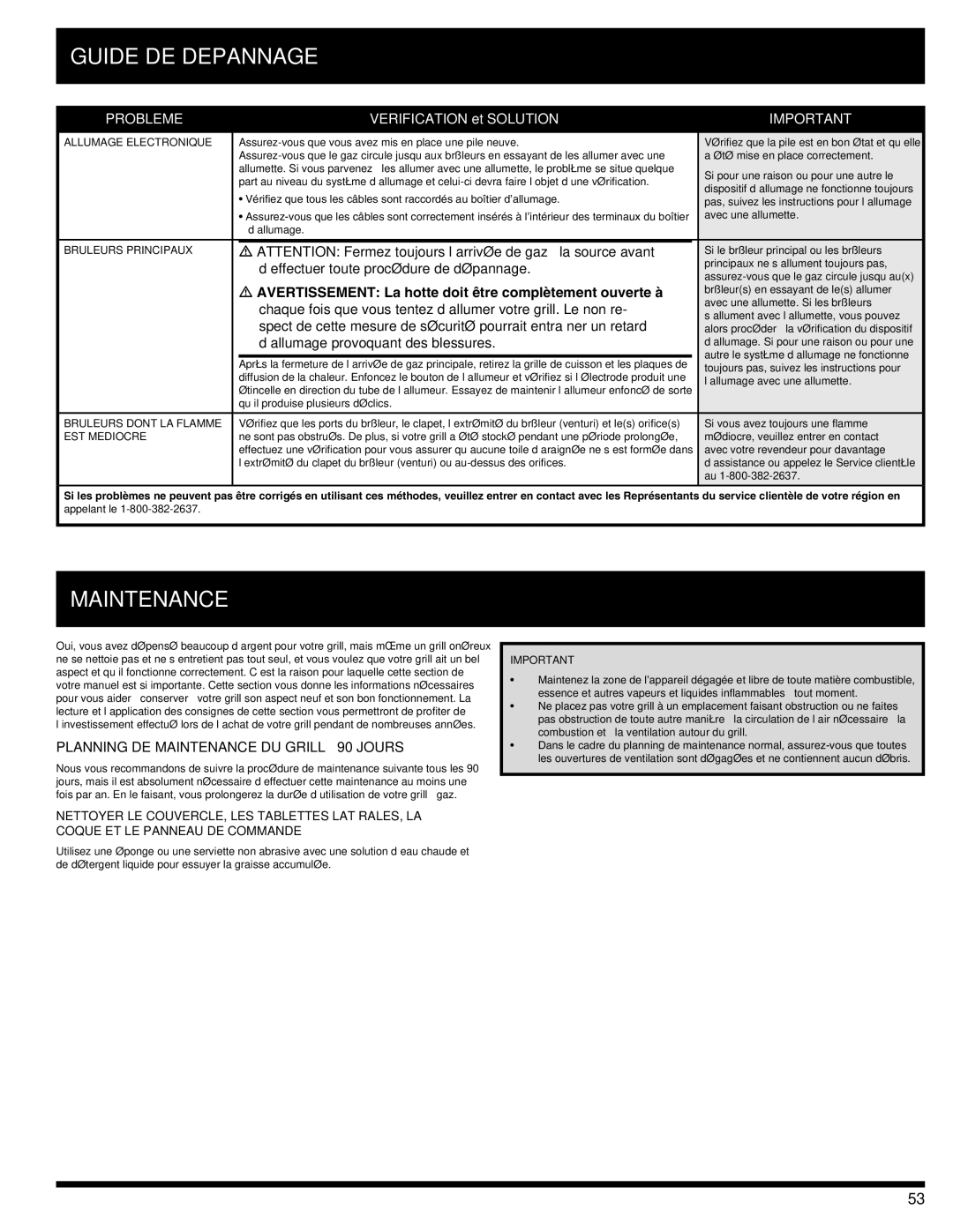 Ducane 3100, 4100 Guide DE Depannage, ’effectuer toute procédure de dépannage, ’allumage provoquant des blessures 