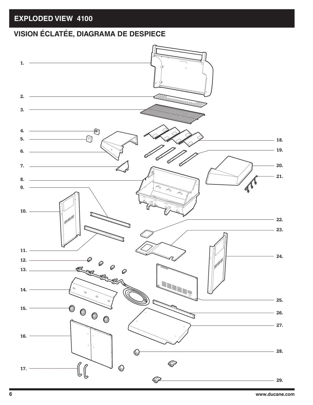 Ducane 4100, 3100 owner manual Exploded View 