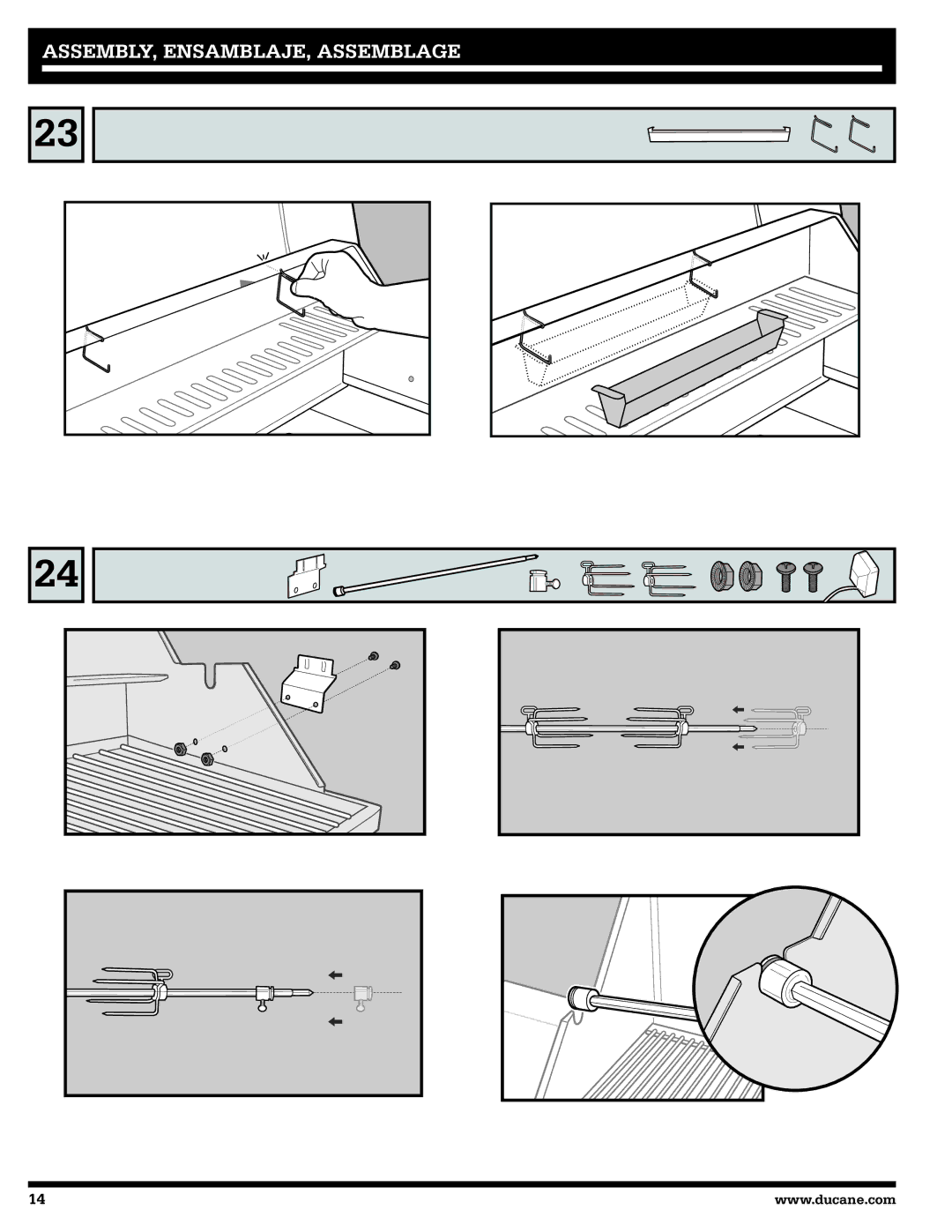 Ducane 4400 owner manual ASSEMBLY, ENSAMBLAJE, Assemblage 