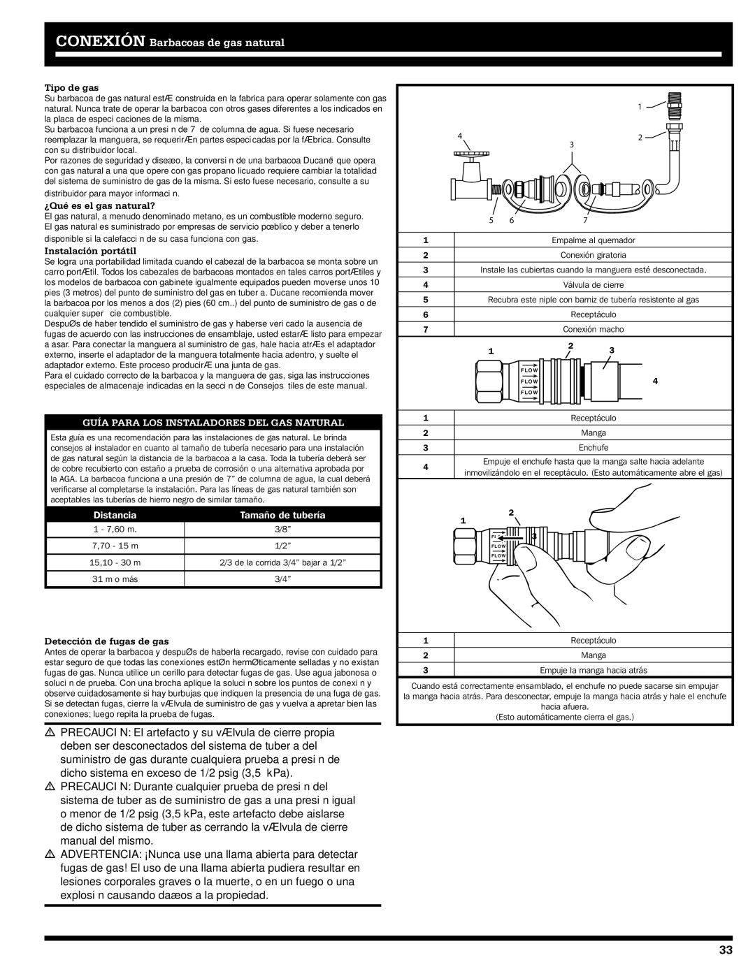 Ducane 4400 owner manual Tipo de gas, ¿Qué es el gas natural?, Instalación portátil, Detección de fugas de gas 