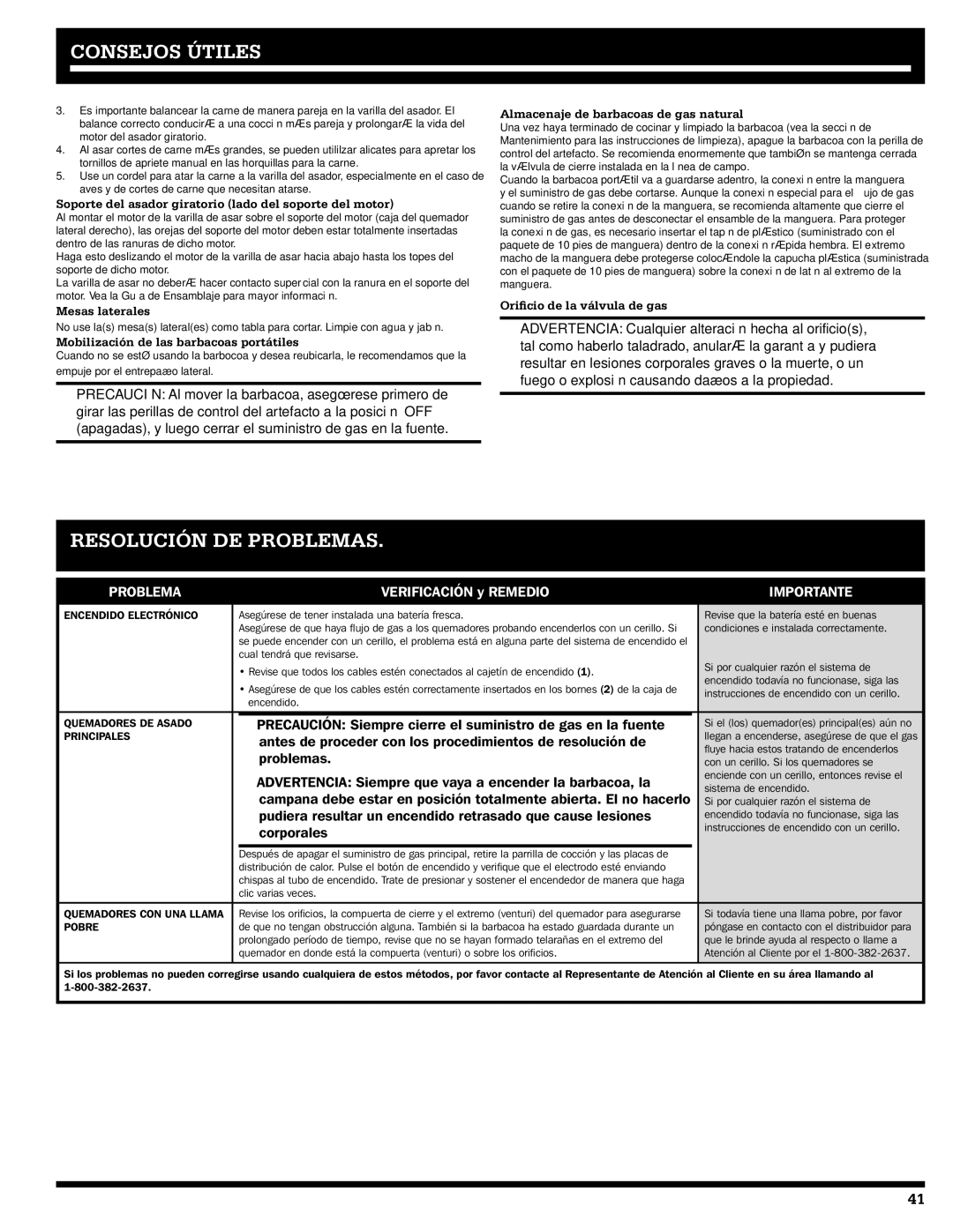 Ducane 4400 owner manual Resolución DE Problemas 