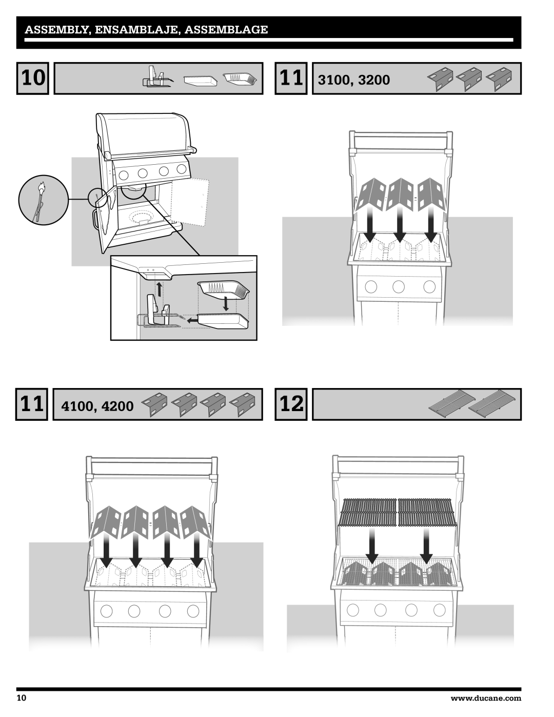 Ducane 31-3200, 41-4200, Affinity Natural Gas Grill owner manual 10 11 3100 4100 