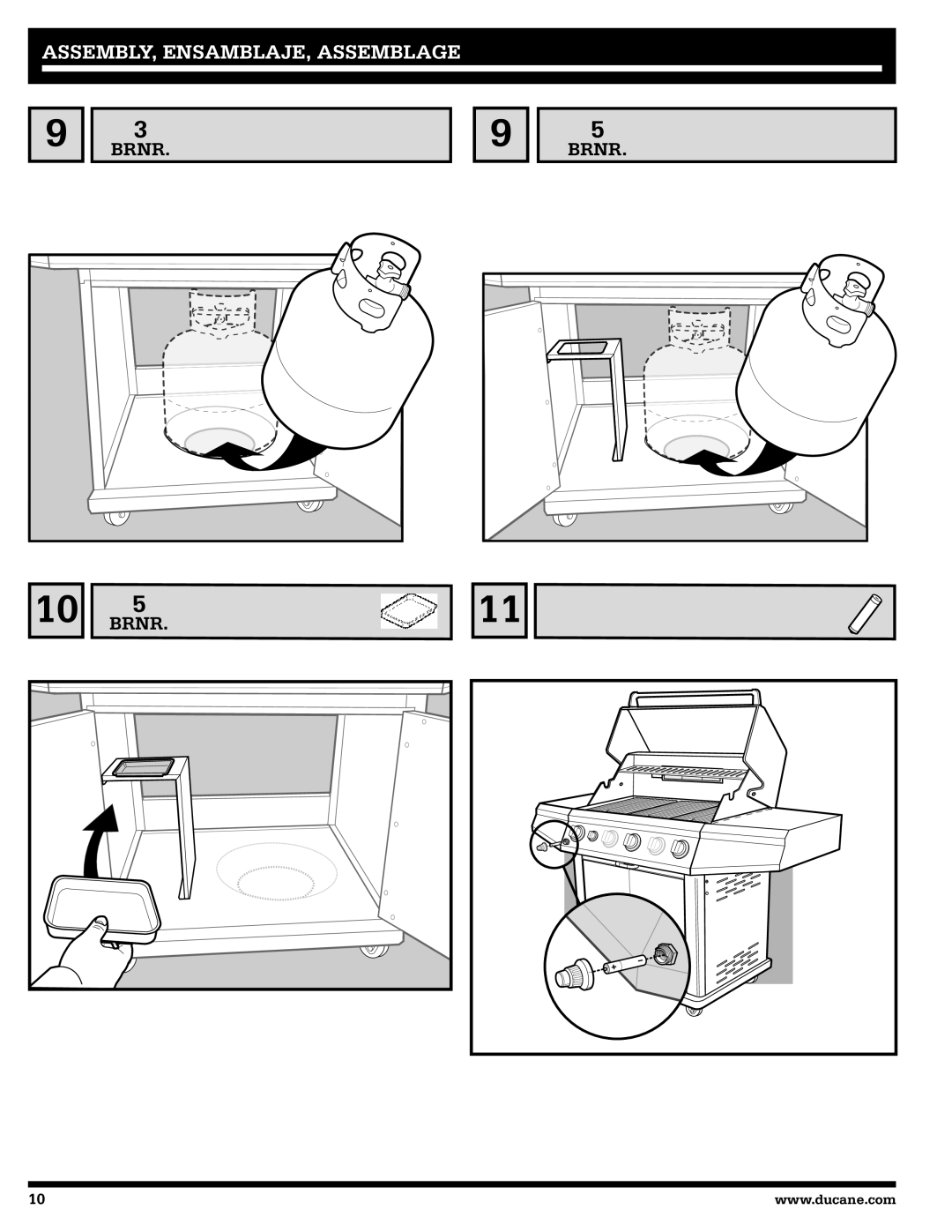 Ducane 3400, Ducane LP Gas Grill, 5400, 20208569 owner manual Brnr 