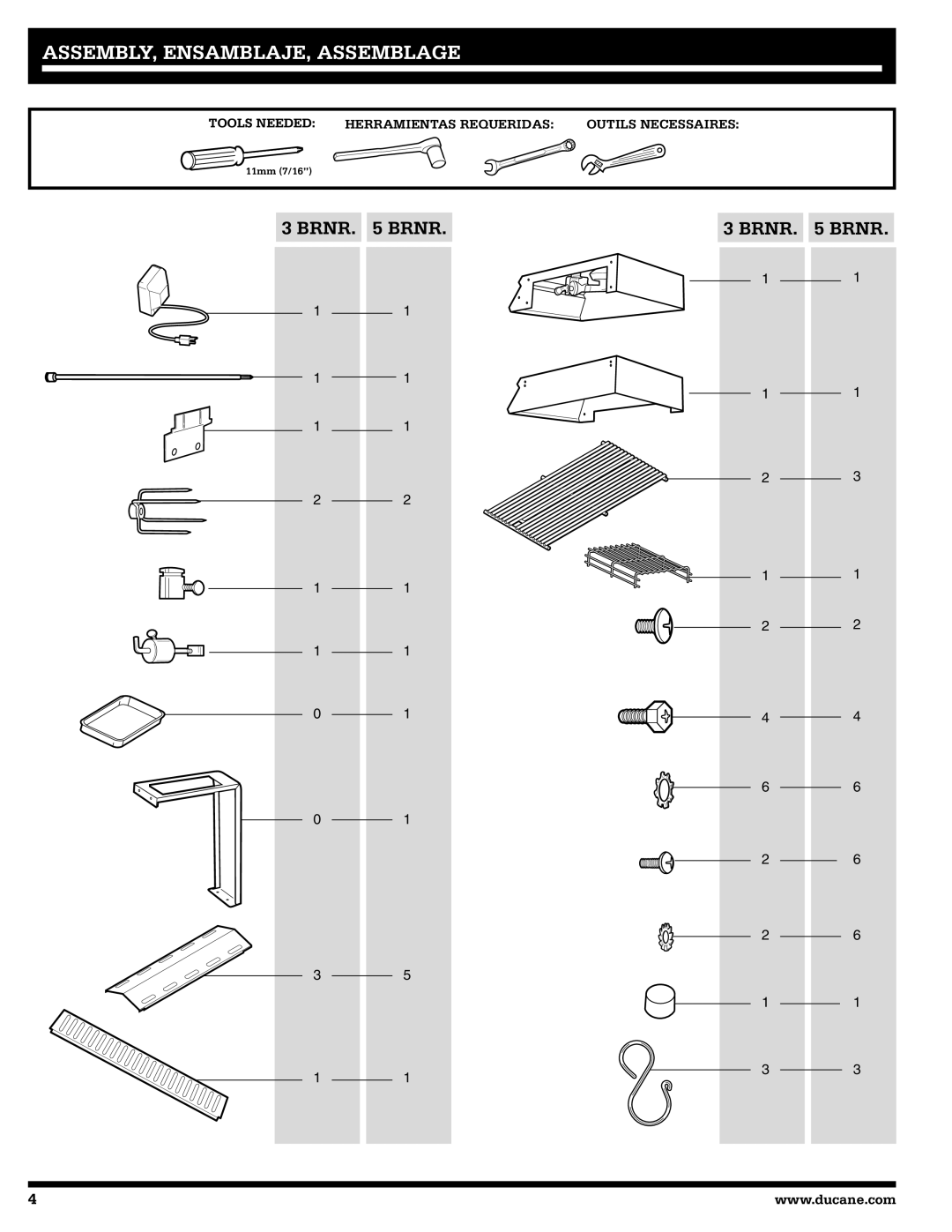 Ducane Ducane LP Gas Grill, 5400, 3400, 20208569 owner manual Brnr Brnr Brnr 