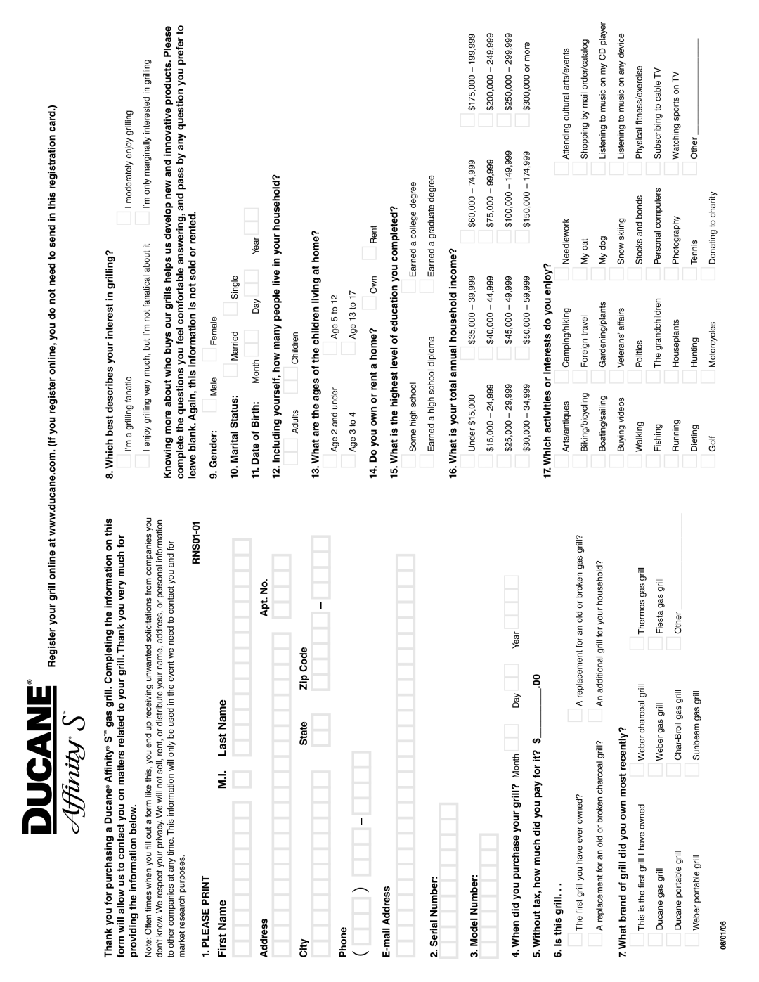 Ducane 20208569, Ducane LP Gas Grill, 5400, 3400 owner manual First Name Last Name 