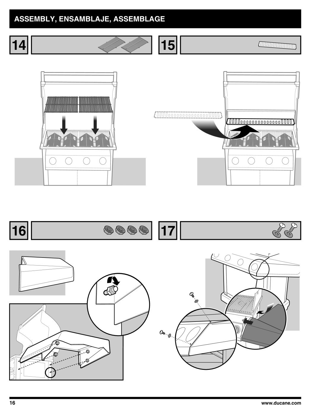 Ducane Ducane Natural Grill, 4100, 3100, 27010332 owner manual Assembly, ENSAMBLAJE, Assemblage 