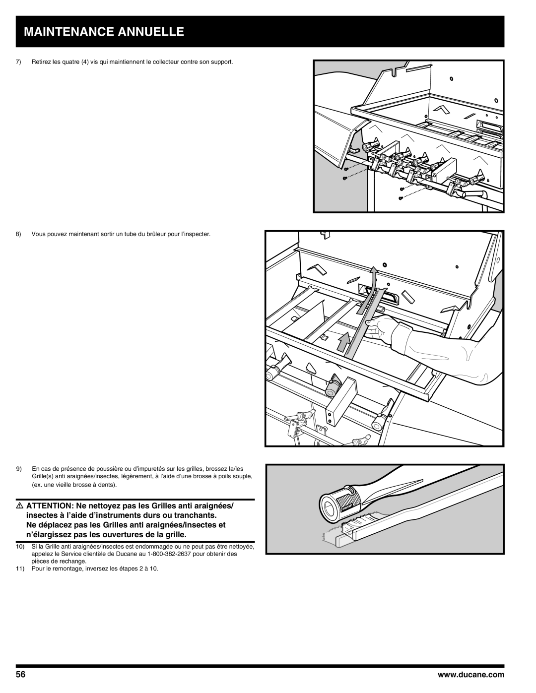 Ducane Ducane Natural Grill, 4100, 3100, 27010332 owner manual Maintenance Annuelle 