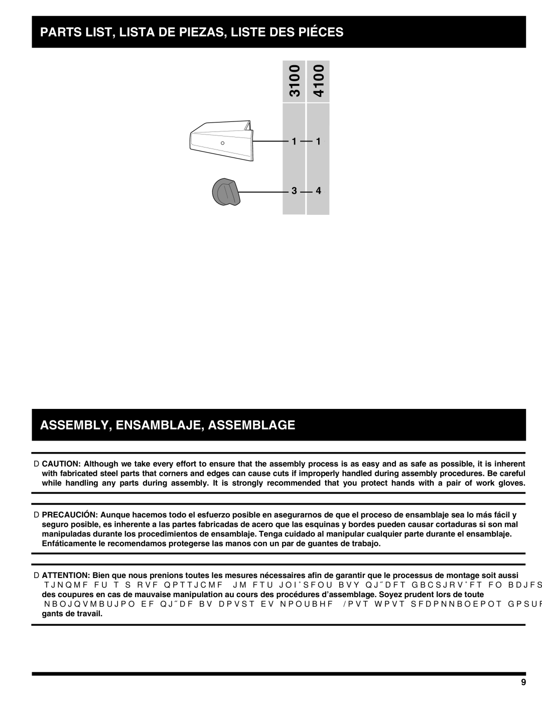 Ducane 4100, Ducane Natural Grill, 3100, 27010332 owner manual Assembly, ENSAMBLAJE, Assemblage 