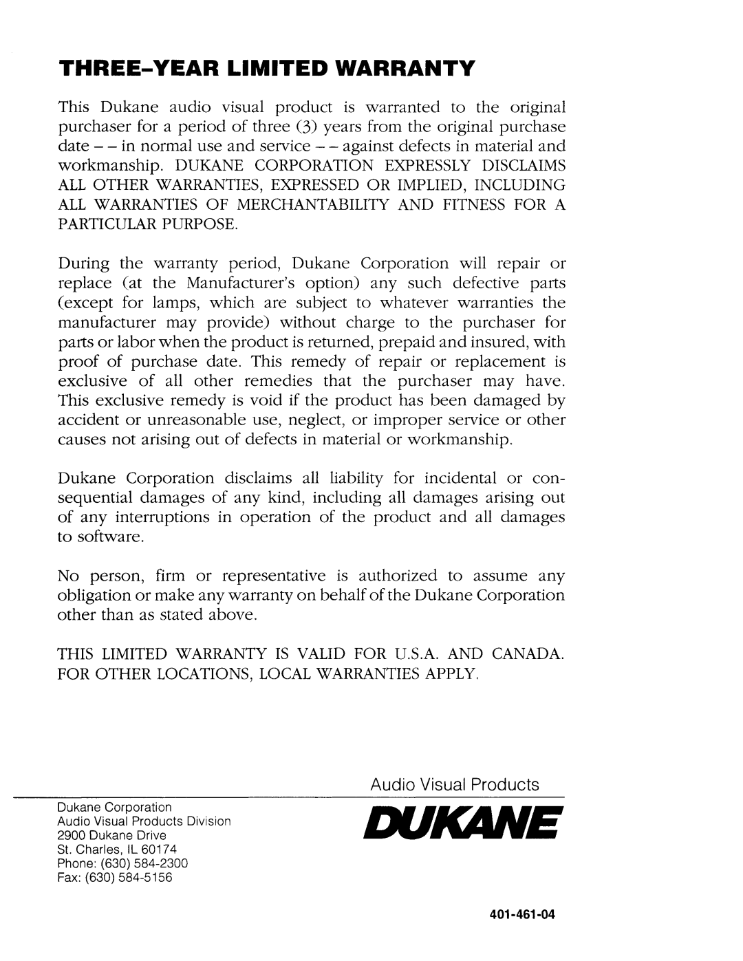 Dukane 28A622A, 28A632A manual 