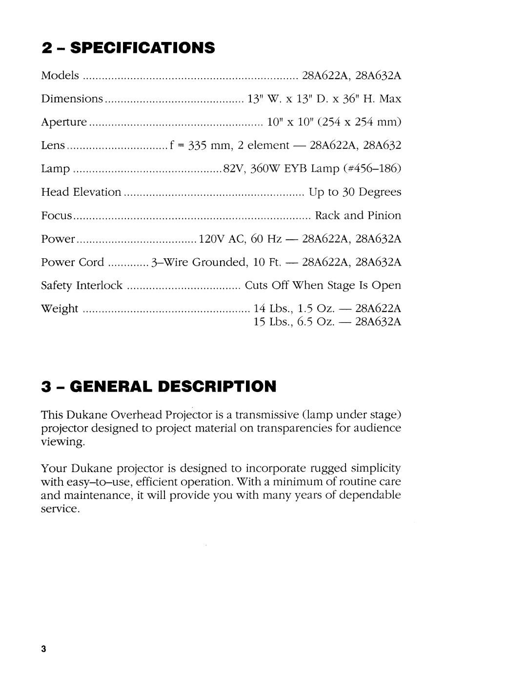 Dukane 28A622A, 28A632A manual 