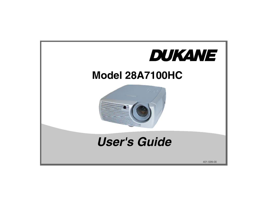 Dukane 28A7100HC manual Users Guide 