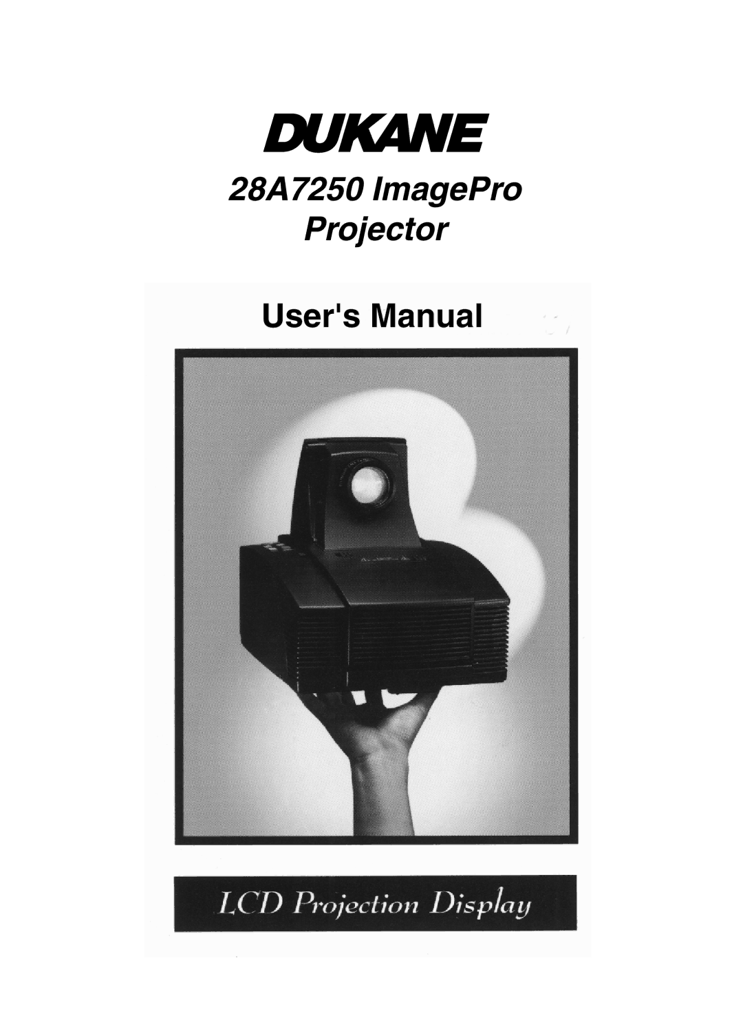 Dukane user manual 28A7250 ImagePro Projector 