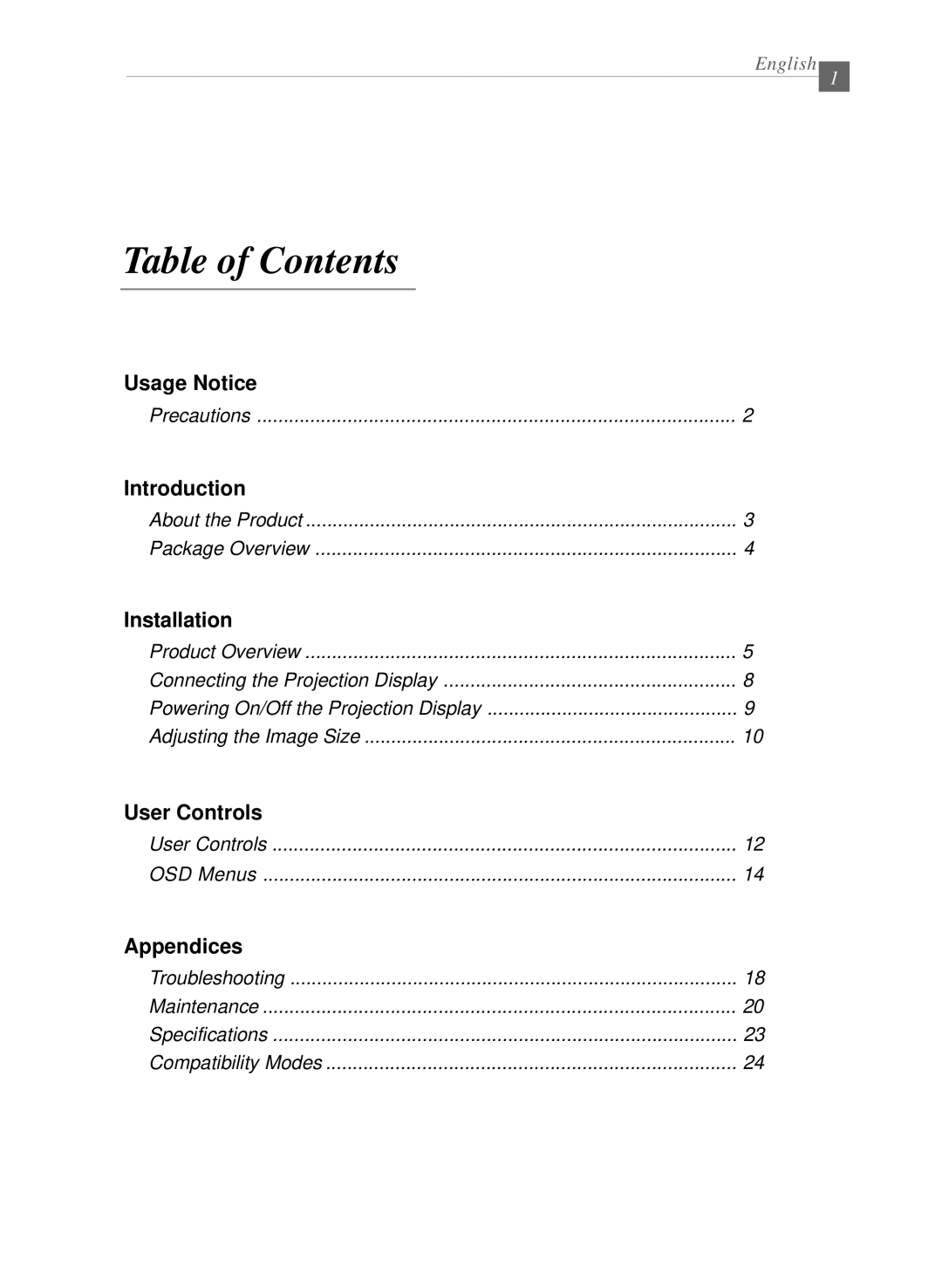 Dukane 28A8040 manual Table of Contents 