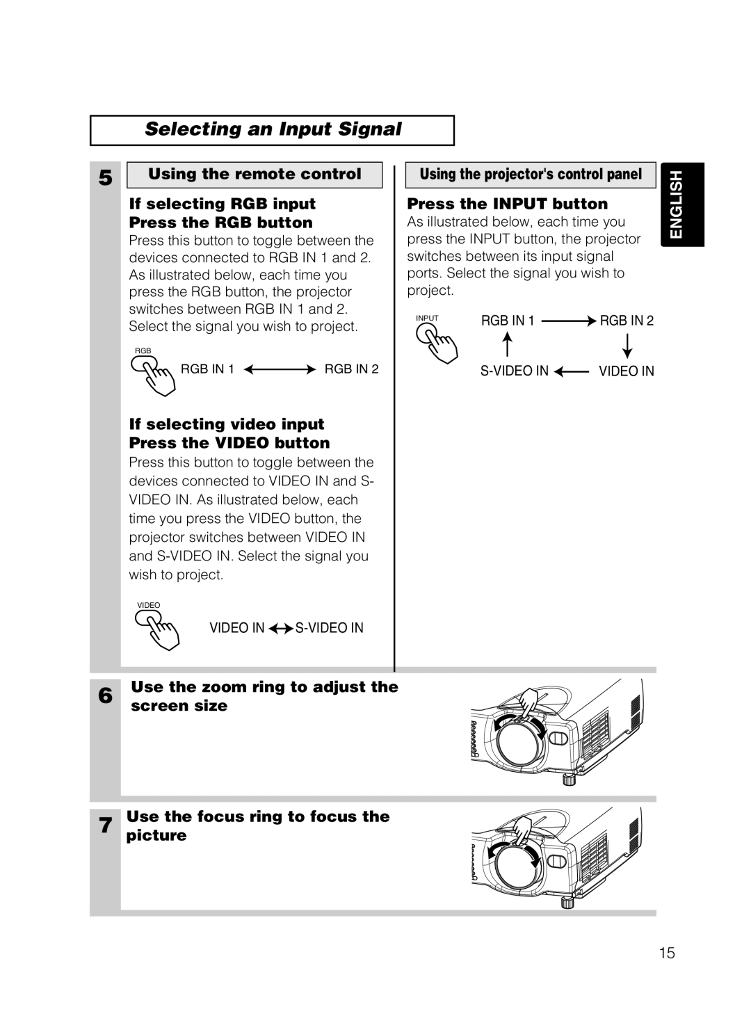 Dukane 28A8049B user manual Selecting an Input Signal 