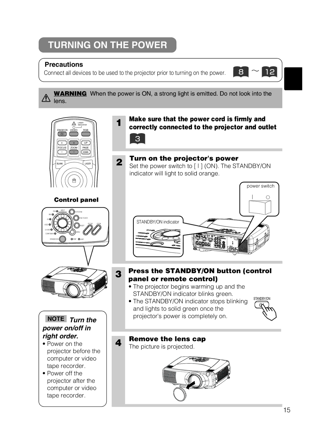 Dukane 28A8247 user manual Turning on the Power 