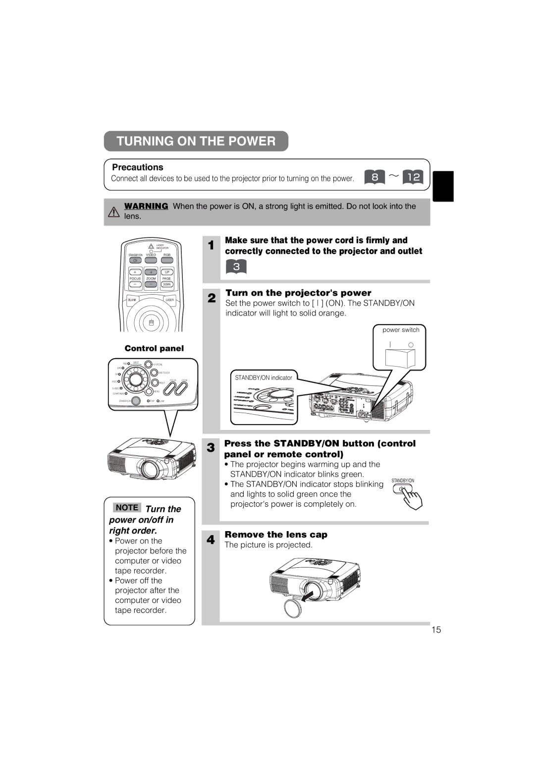 Dukane 28A8711 user manual Turning on the Power 