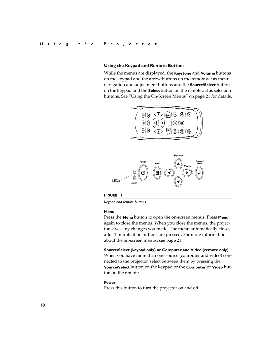 Dukane 28A8753, 28A8043 manual Using the Keypad and Remote Buttons 