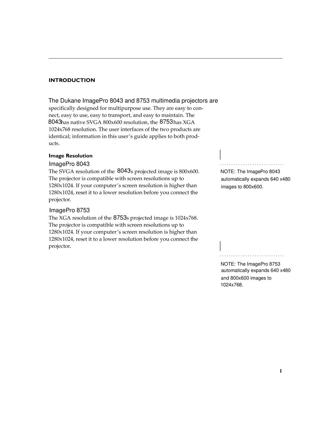 Dukane 28A8043, 28A8753 manual Introduction, Image Resolution 