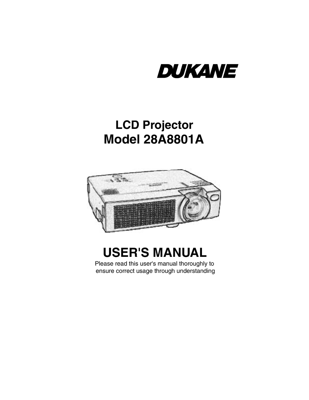 Dukane user manual Model 28A8801A 