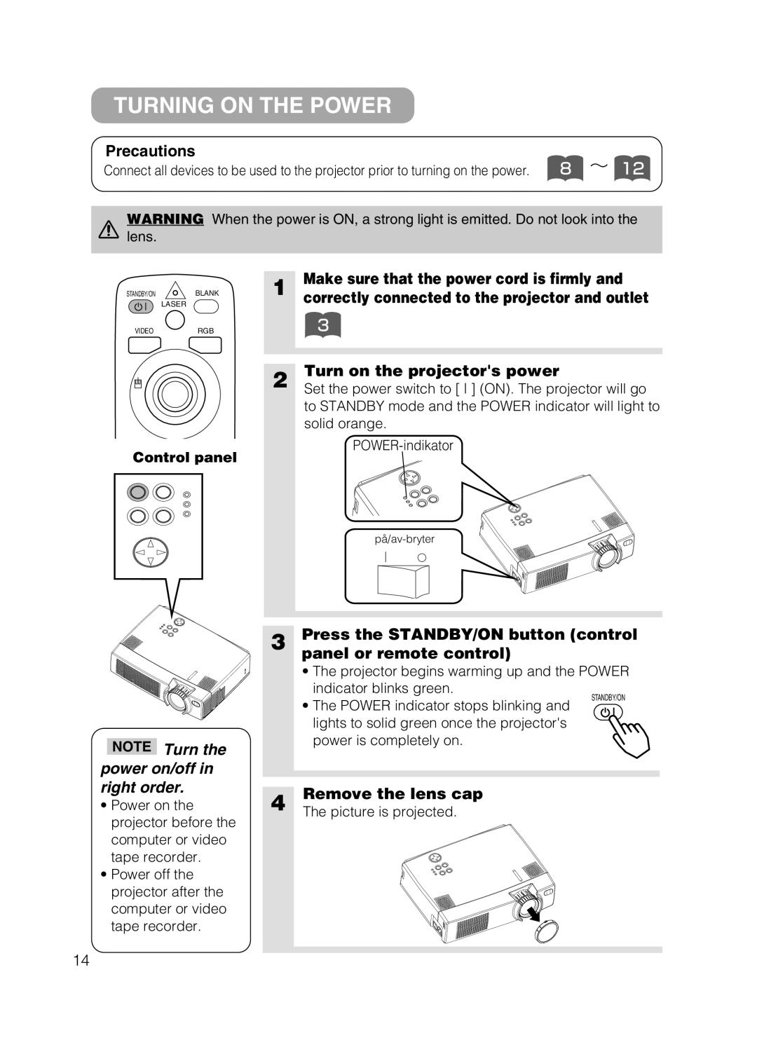 Dukane 28A8801A user manual Turning on the Power 