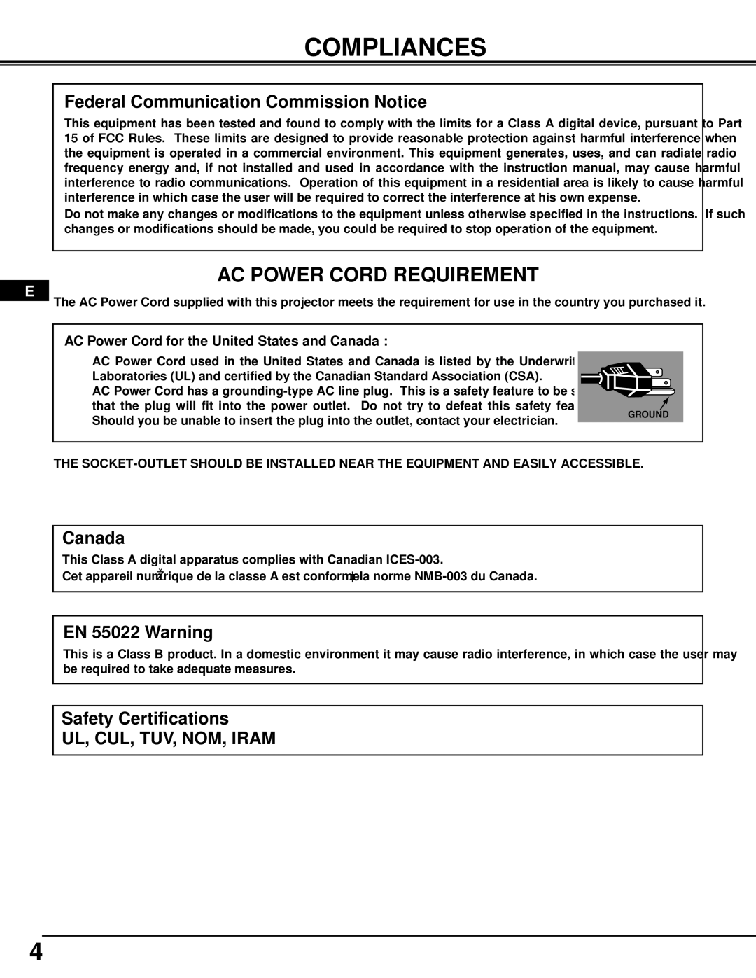 Dukane 28A9058, 28A8945 manual Compliances, UL, CUL, TUV, NOM, Iram 