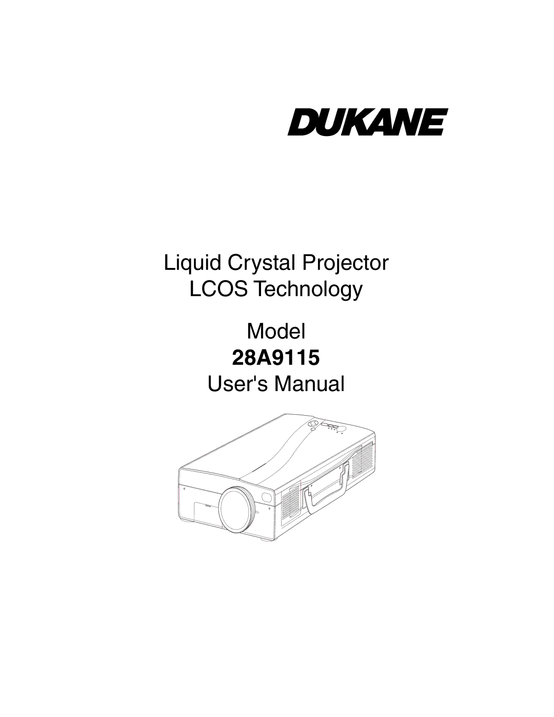 Dukane 28A9115 user manual 