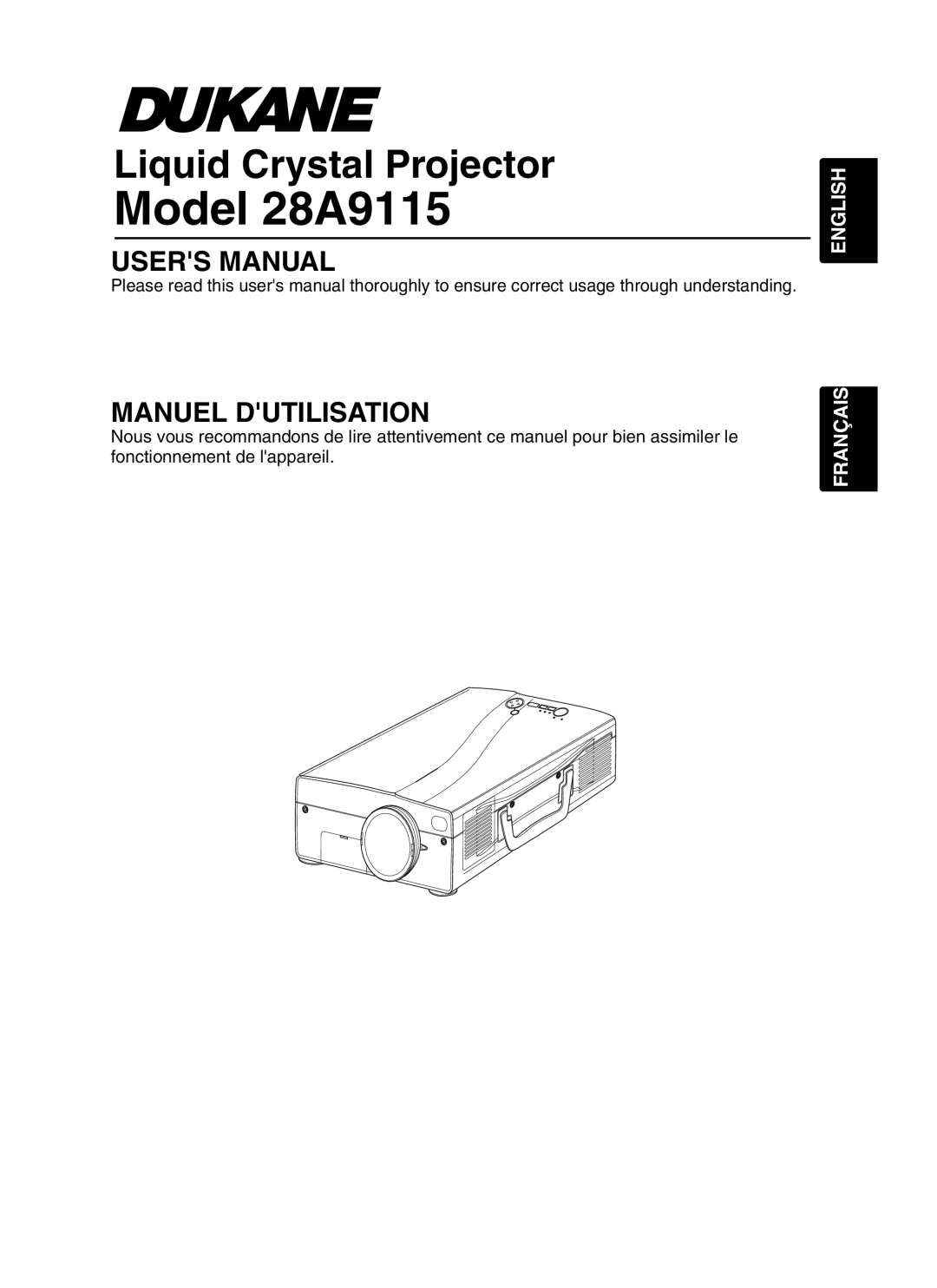 Dukane user manual Model 28A9115 