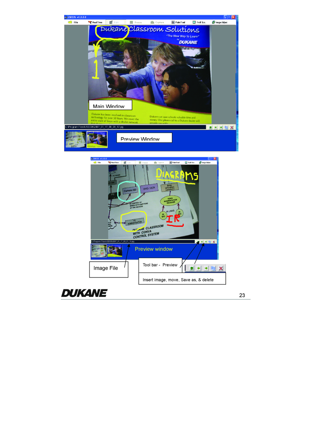 Dukane 335 manual Preview window 