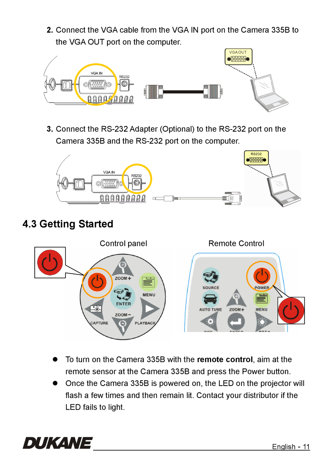 Dukane 335B manual Getting Started 