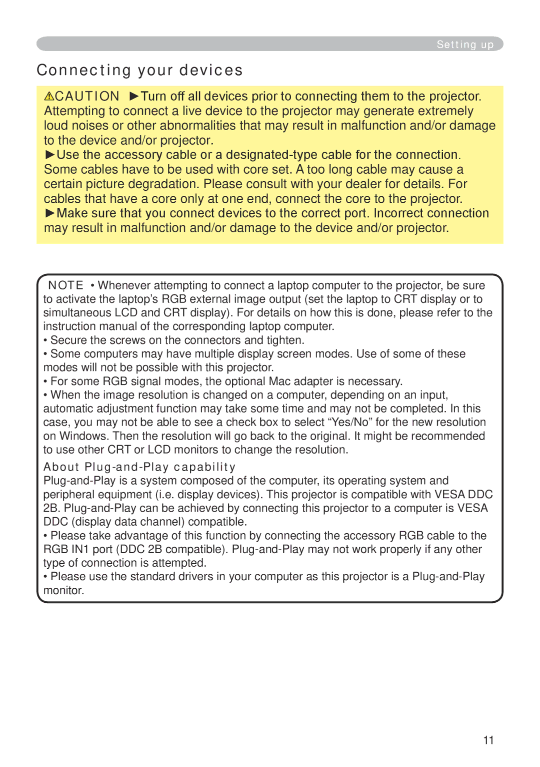 Dukane 401-8755E-01 user manual Connecting your devices, About Plug-and-Play capability 