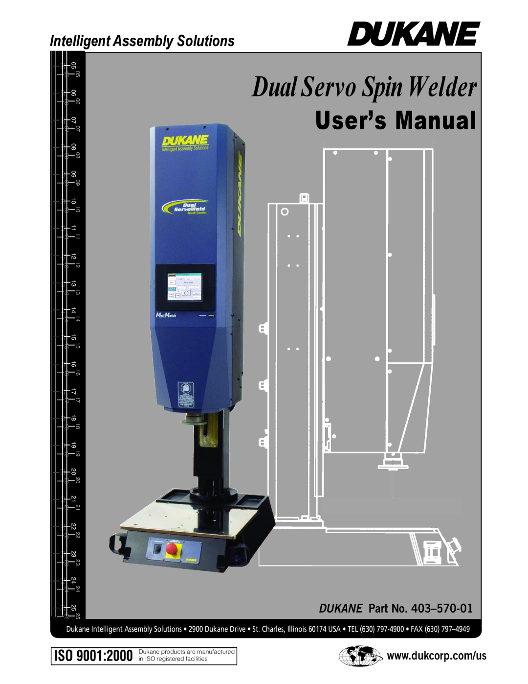 Dukane 403-570-01 user manual Dual Servo Spin Welder 