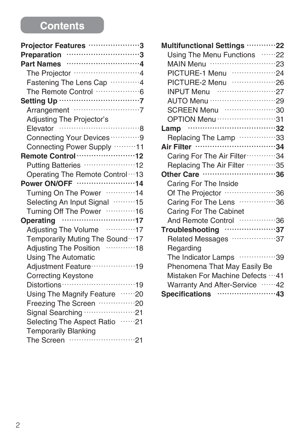 Dukane 8044 manual Contents 