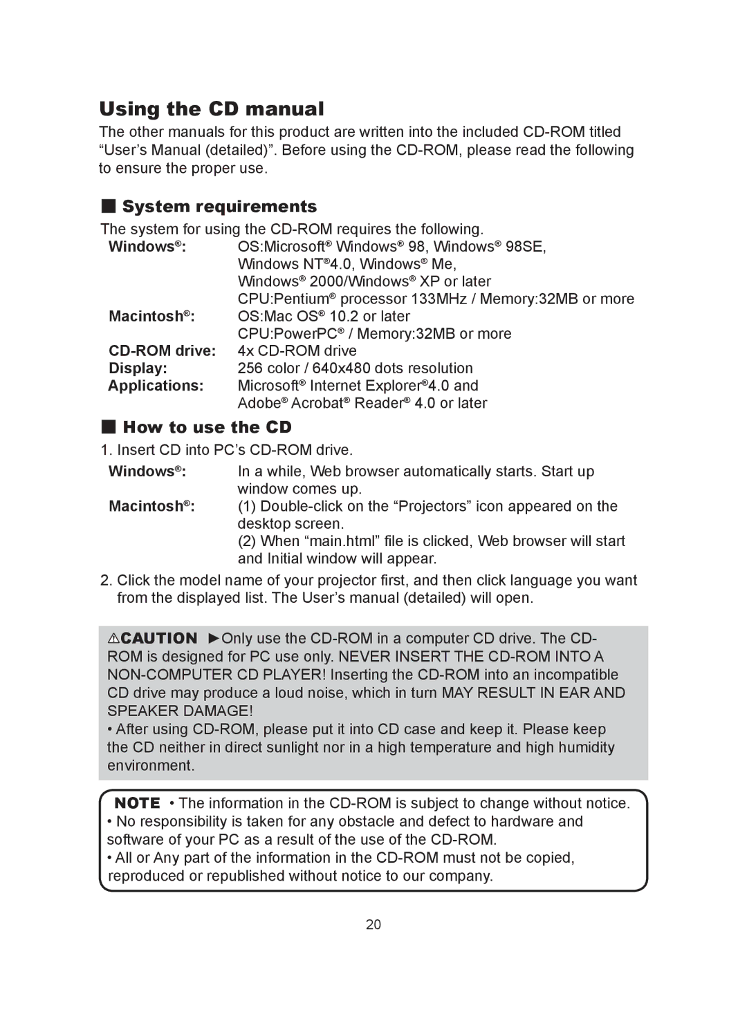 Dukane 8104HW user manual Using the CD manual 